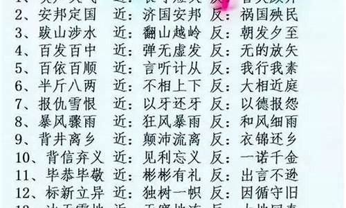 近义词的词语四字_包含近义词的词语四字